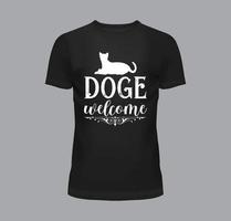 doge Welkom t overhemd ontwerp vector