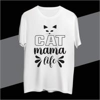 kat mama leven t-shirt ontwerp vector