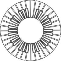 schets cirkel piano kader met kopiëren ruimte voor uw tekst of ontwerp vector