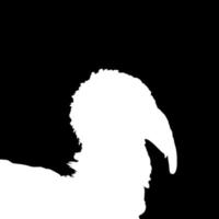 kalkoen hoofd silhouet voor kunst illustratie, pictogram of grafisch ontwerp element. de kalkoen is een groot vogel in de geslacht meleagris. vector illustratie