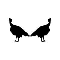 kalkoen silhouet voor kunst illustratie, pictogram of grafisch ontwerp element. de kalkoen is een groot vogel in de geslacht meleagris. vector illustratie