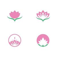 bloem logo sjabloon pictogramserie vector