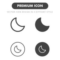 maan pictogram geïsoleerd op een witte achtergrond. voor uw websiteontwerp, logo, app, ui. vectorafbeeldingen illustratie en bewerkbare beroerte. eps 10. vector