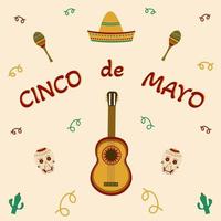 mexicaanse feestdag 5 mei cinco de mayo design vector