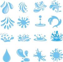 water plons icoon vector set. druppels illustratie teken verzameling. oceaan symbool. zee logo. water bron markering.