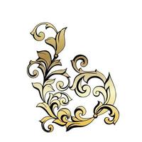 vector damast vintage barokke scroll ornament swirl. Victoriaanse monogram heraldische schild werveling. retro bloemen blad patroon grens gebladerte antiek acanthus kalligrafie gegraveerd tattoo.tile decor element