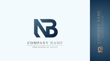 vector eerste nb logo ontwerp