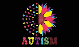 autisme zonnebloem icoon kleurrijk ontwerp, puzzel stukken. vector