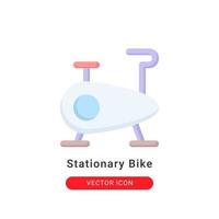 hometrainer pictogram vectorillustratie. stationaire fiets pictogram plat ontwerp. vector