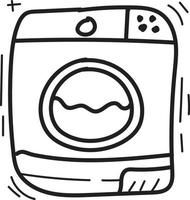 tekening het wassen machine icoon schets vector