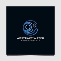 abstarct water premie logo ontwerp sjabloon vector