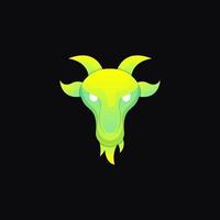 kleurrijke hoofd geit logo ontwerp vector
