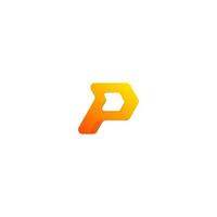 letter p eenvoudig logo ontwerp vector