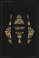 ramadan kareem wenskaart islamitische bloemmotief vector ontwerp met Arabische kalligrafie