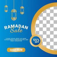 ramadan verkoop luxe sociale media elegante sjabloon. vector