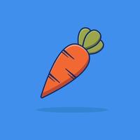 vrij vector wortel groente tekenfilm vector icoon illustratie groente icoon concept geïsoleerd