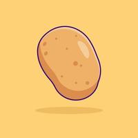 vrij vector aardappel groente tekenfilm vector icoon illustratie groente icoon concept geïsoleerd