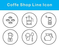 koffie winkel vector icoon reeks