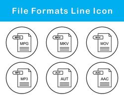 het dossier formaten vector icoon reeks