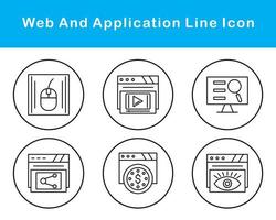 web en toepassing vector icoon reeks