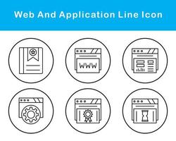 web en toepassing vector icoon reeks