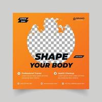 fitness social media postontwerp vector