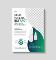 een folder voor hennep zuiver olie extract vector