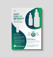 een folder voor hennep zuiver olie extract vector