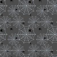 naadloos patroon met spin web. halloween decoratie met spinnenwebben. spinnenweb vlak vector illustratie. verschrikking, angst, griezelig tekenfilm kunst concept. schets schetsen Aan zwart achtergrond.