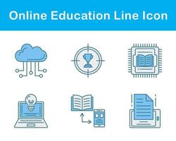 online onderwijs vector icoon reeks