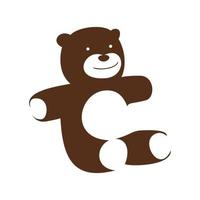 teddy beer silhouet ontwerp. schattig speelgoed- teken en symbool. vector