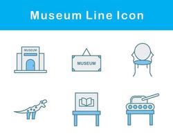 museum vector icoon reeks