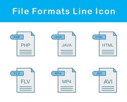 het dossier formaten vector icoon reeks