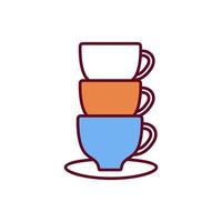Cafeïne overdosis RGB-kleur pictogram vector