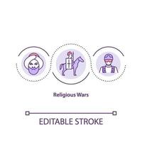 religieuze oorlogen concept pictogram vector