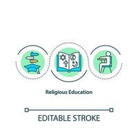religieus onderwijs concept pictogram vector