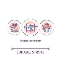 religieus extremisme concept pictogram vector