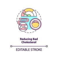 het verminderen van slechte cholesterol concept pictogram vector