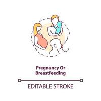 zwangerschap of borstvoeding concept pictogram vector
