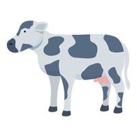 klein koe icoon tekenfilm vector. boerderij dier vector