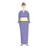 yukata kimono icoon tekenfilm vector. Aziatisch persoon vector