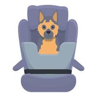 dier auto stoel icoon tekenfilm vector. hond reizen vector