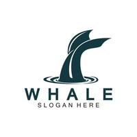 walvis staart logo vector illustratie ontwerp. walvis staart grafisch icoon