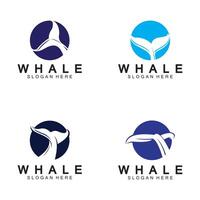 walvis staart logo vector illustratie ontwerp. walvis staart grafisch icoon