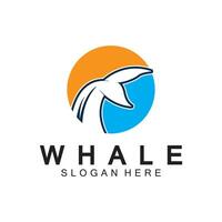 walvis staart logo vector illustratie ontwerp. walvis staart grafisch icoon