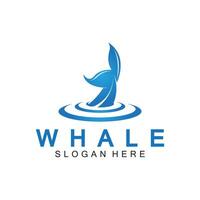 walvis staart logo vector illustratie ontwerp. walvis staart grafisch icoon