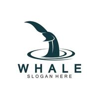 walvis staart logo vector illustratie ontwerp. walvis staart grafisch icoon