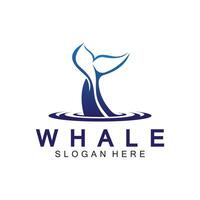 walvis staart logo vector illustratie ontwerp. walvis staart grafisch icoon