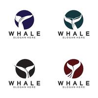 walvis staart logo vector illustratie ontwerp. walvis staart grafisch icoon