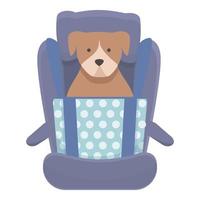 bestuurder auto huisdier stoel icoon tekenfilm vector. hond reizen vector